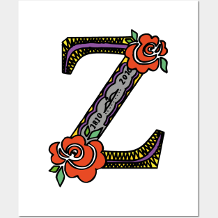 Crazy Monogram Z Posters and Art